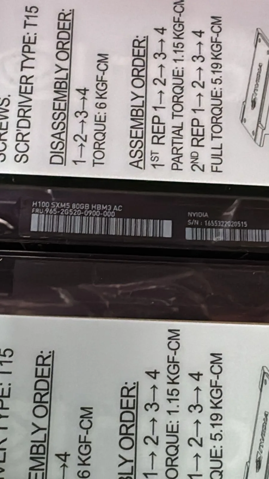 Nvidia GPU 8x H100 SXM5 80Gb Baseboard